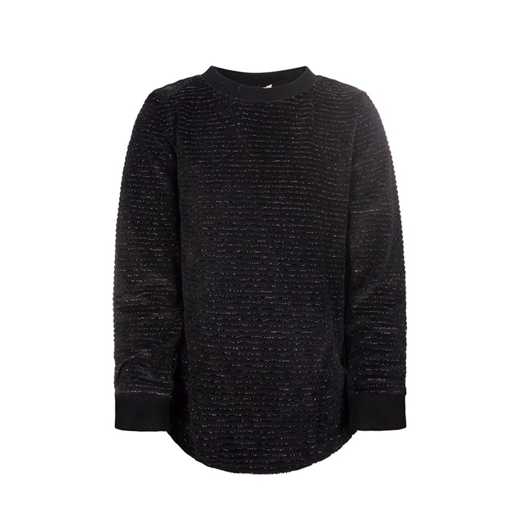 Size 12 Black Appaman Sweatshirt with Sparkles for Girls.